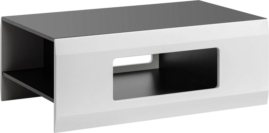 Masuta cafea CLIFF, gri grafit/alb, PAL, 100x61x38 cm