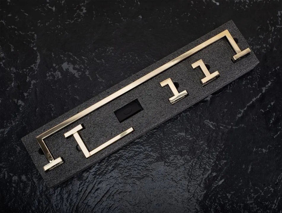 Set accesorii pentru baie Rio auriu 4 piese