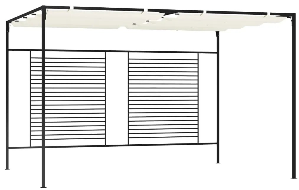 vidaXL Pavilion grădină acoperiș retractabil crem 3x4x2,3 m 180 g/m²
