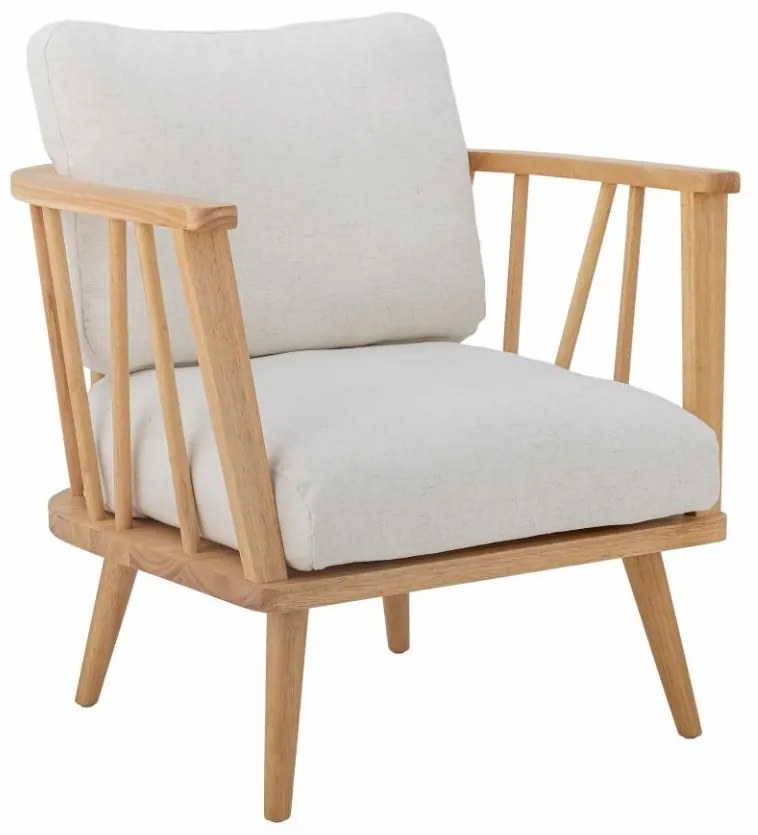 Scaun dining, natur, din lemn de cauciuc, Millor