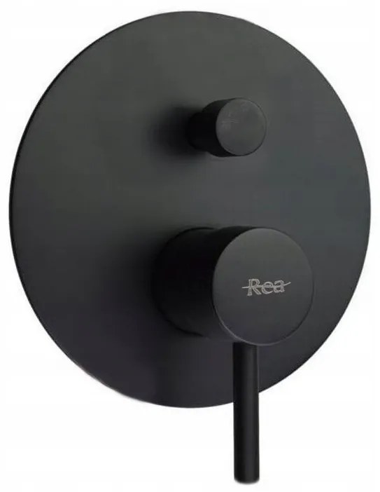 Set baterie pentru dus Lungo negru mat