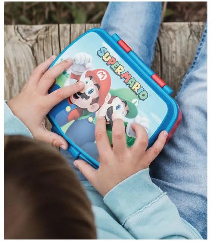 Super Mario Cutie de sandwich-uri din plastic amuzantă Luigi