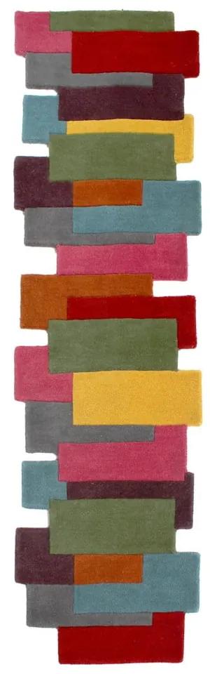 Covor din lână colorat Flair Rugs Collage, 60 x 230 cm