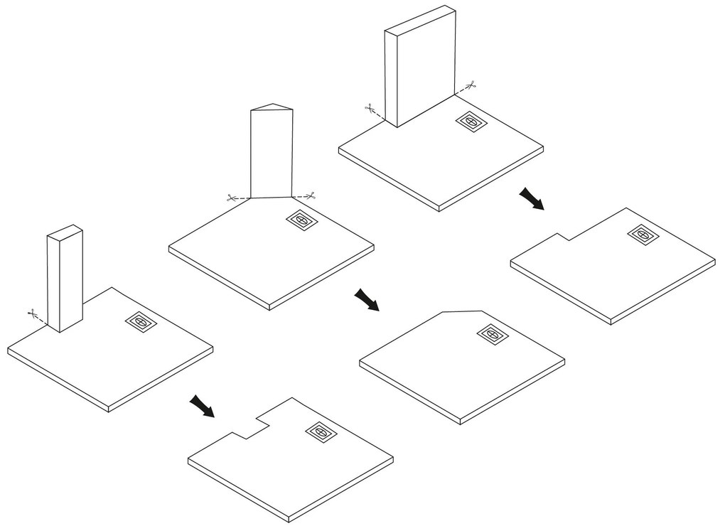 Cadita de dus Bazalt Long White 90x120