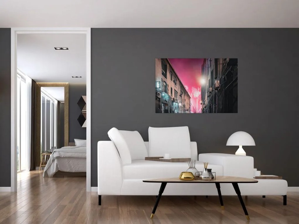 Tablou - Artificii din Marseille (90x60 cm)