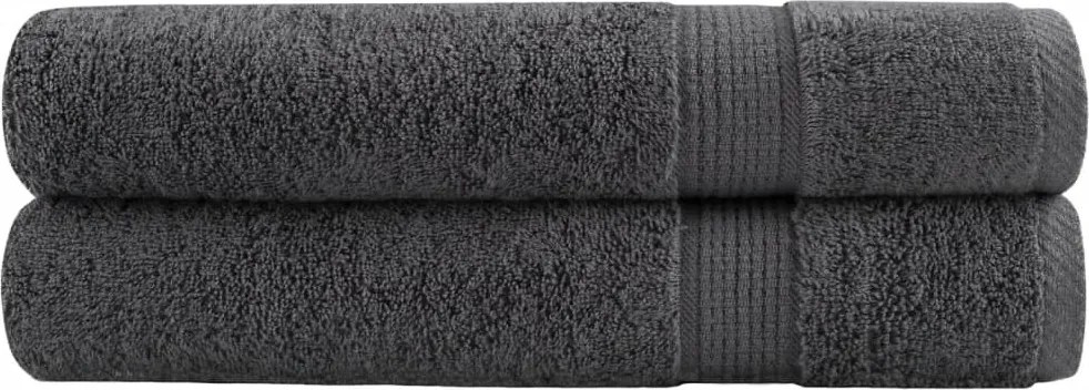 vidaXL Prosoape de saună, SOLUND 2 buc antracit 80x200 cm 600 gsm