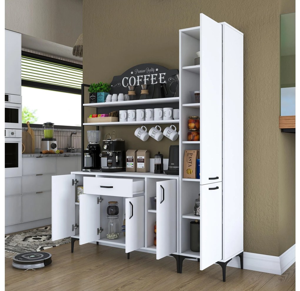 Set dulapuri bucătărie Jenaretta 49 (alb + negru). 1107098