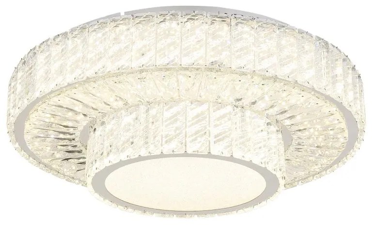 Plafoniera LED cu telecomanda design modern Mucky crom 50cm
