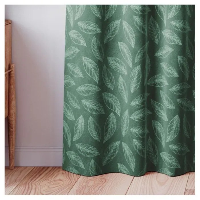 Draperie verde din catifea 140x250 cm Calm – Restilo
