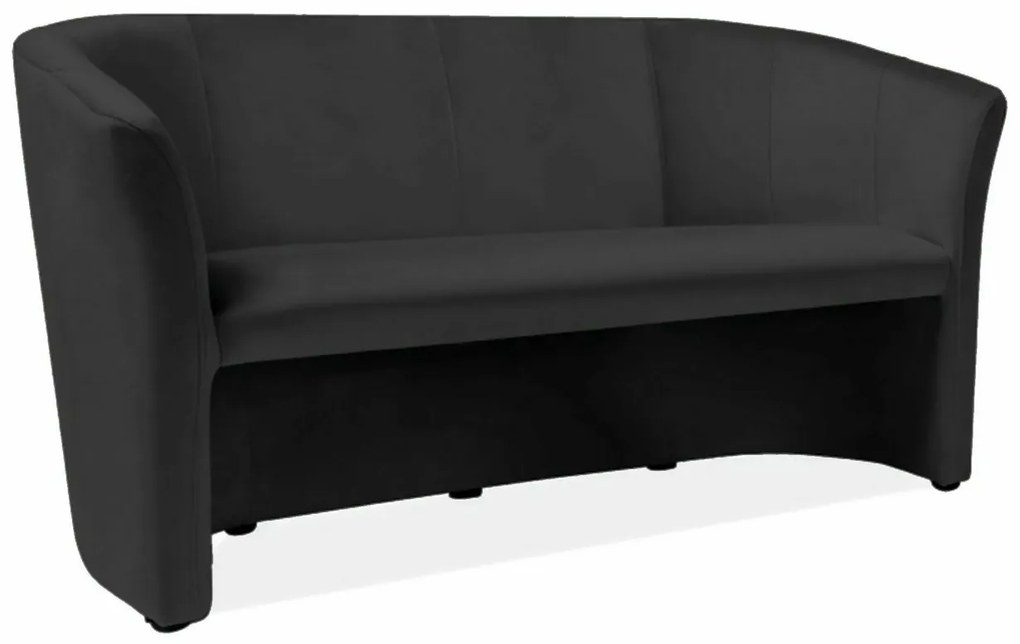 Canapea TM-3 velvet negru/wenge Blu19