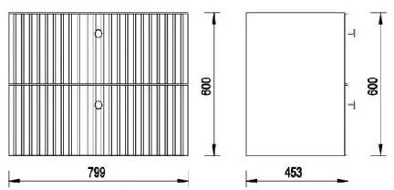 Dulap baie suspendat 80X60 cm pentru lavoar, negru mat, doua sertare softclose Defra Fuego 80 cm