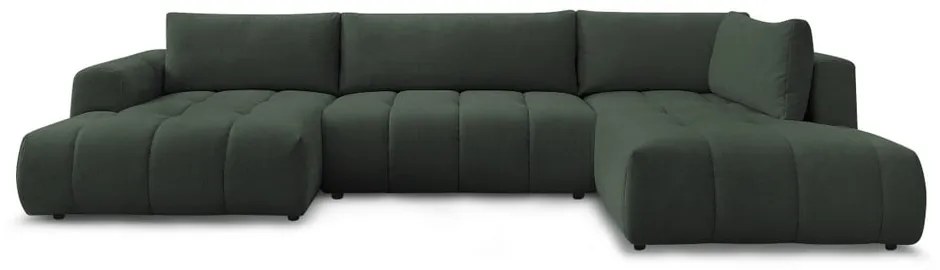 Colțar verde extensibil/cu spațiu de depozitare (cu colț pe partea dreaptă/în formă de "U") Fuji – Bobochic Paris