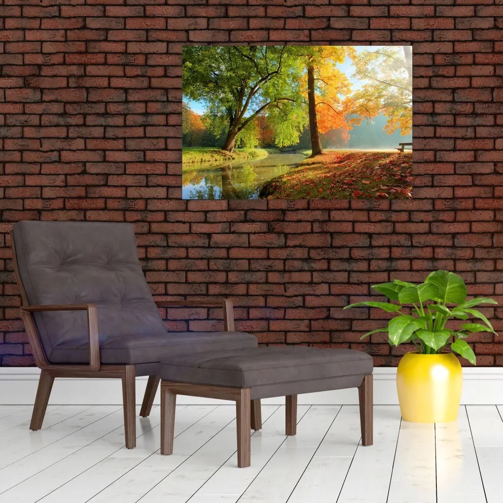 Tablou - Peisaj liniștit de toamnă (90x60 cm)