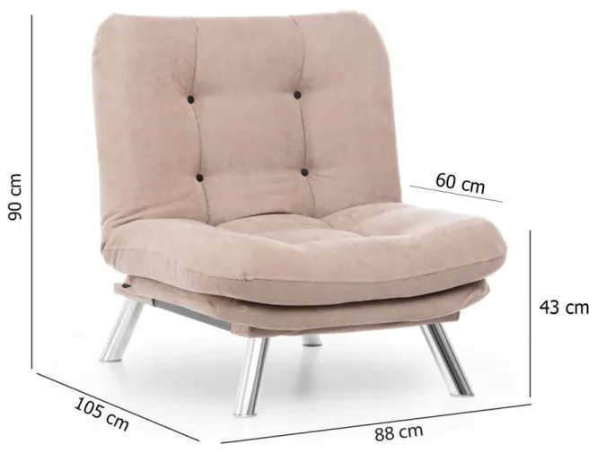 Fotoliu Extensibil Misa Solo, Bej