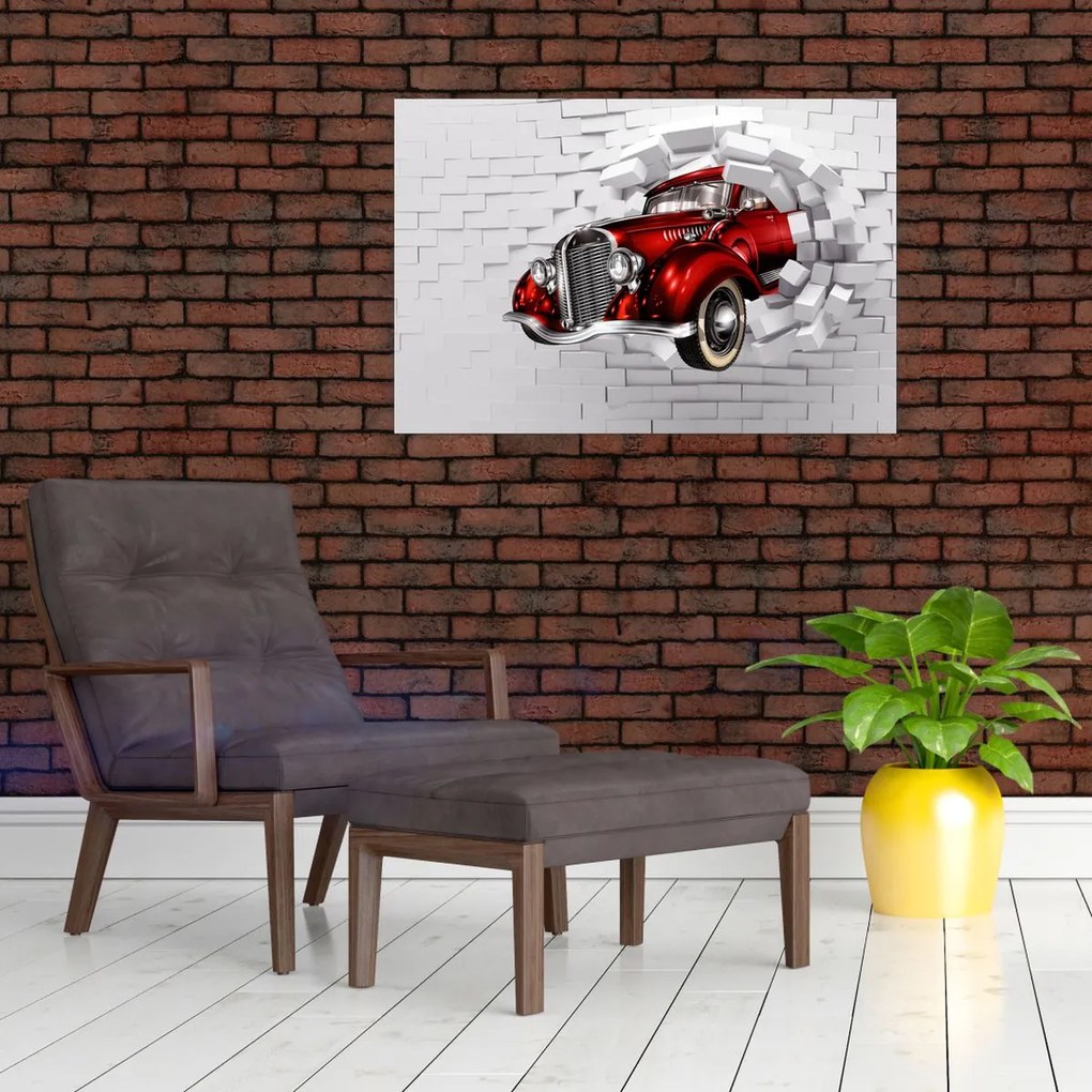 Tablou - Mașină roșie (90x60 cm)