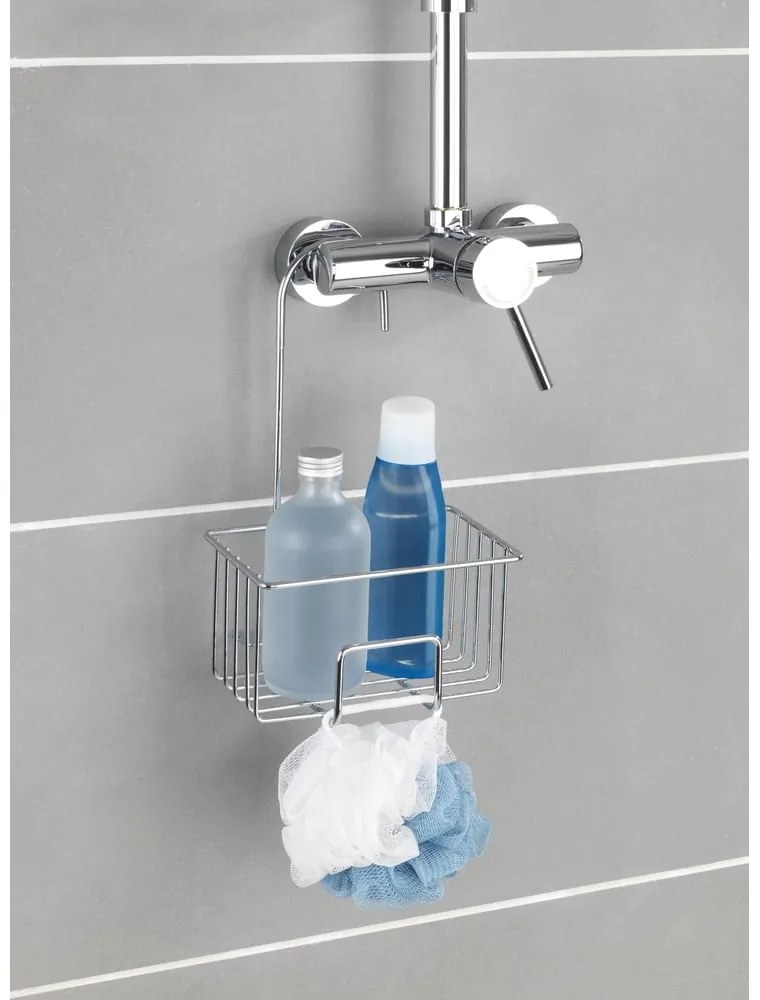 Raft pentru baie argintiu lucios de agățat din oțel inoxidabil Milito – Wenko