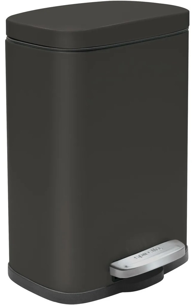Coș de gunoi cu pedală soft-close Spirella Akira 12 l, negru mat, 12 l