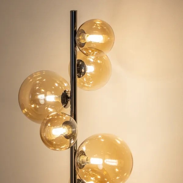 Brilagi - Lampă de podea LED MILLA, 7xG9, 3W, 230V, negru cromat/auriu
