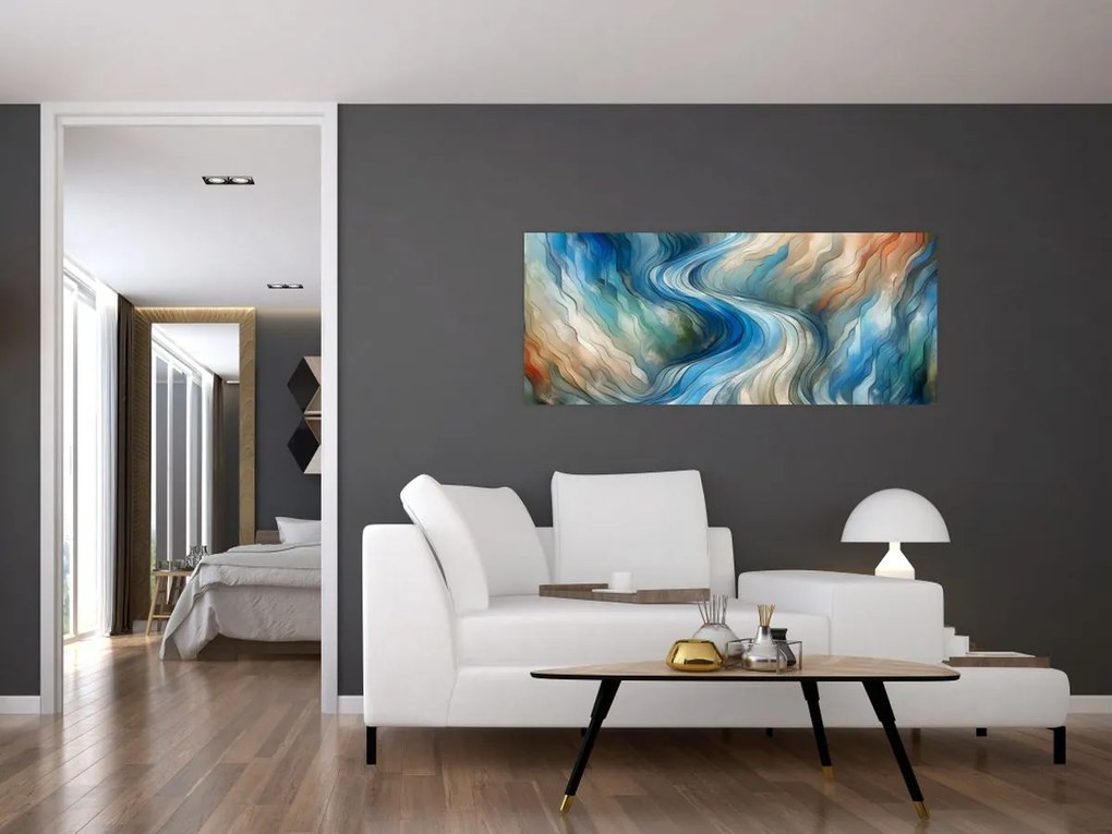 Tablou - Curent abstract (120x50 cm)