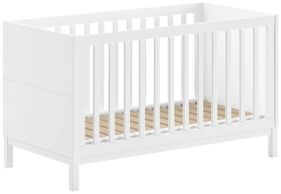 Pătuț alb din lemn de pin 70x140 cm Eva – Vipack