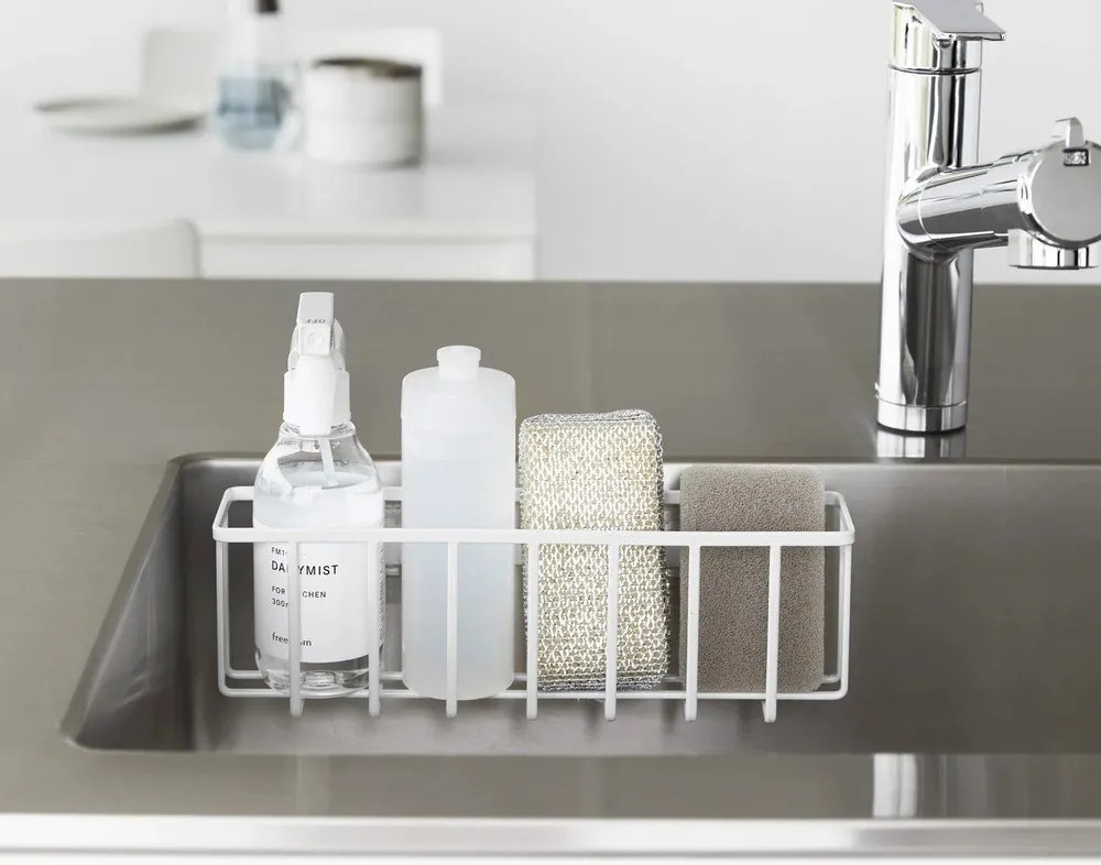 Suport pentru accesorii de spălat alb autoadeziv din metal Film Hook – YAMAZAKI