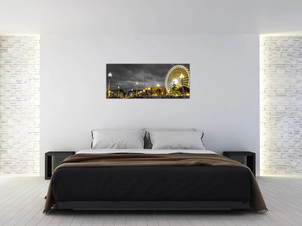 Tablou carusel în amurg (120x50 cm)