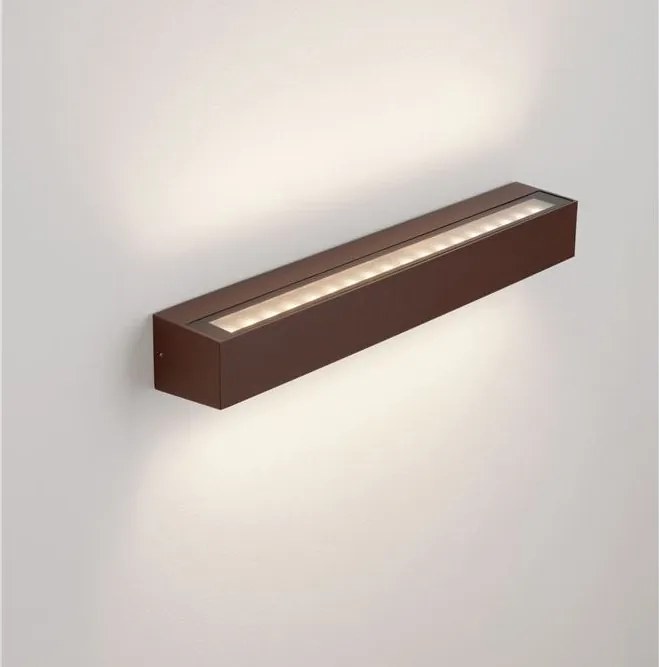 Aplica exterior corten liniara 50cm IP65 LED CCT PRISMATIC
