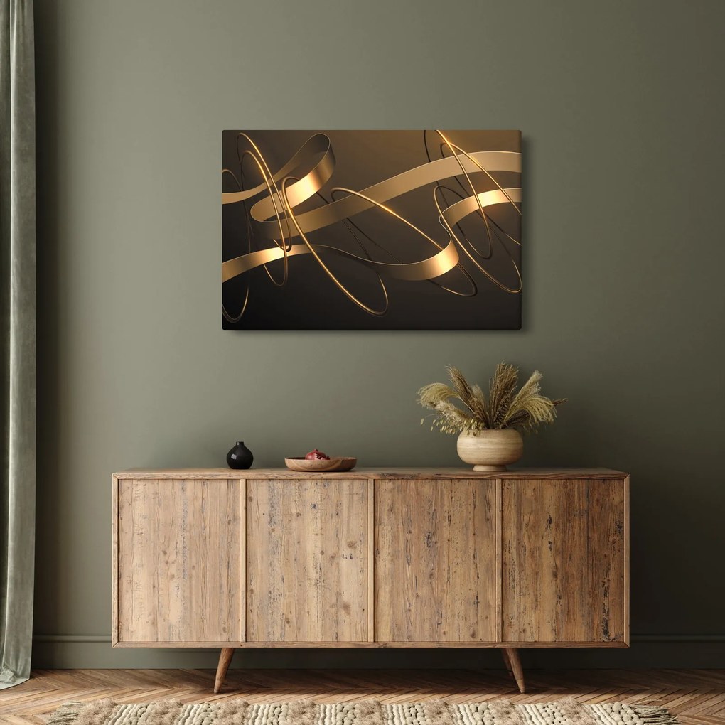 Tablou - Panglici de bronz (90x60 cm)