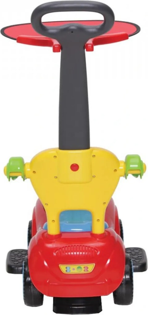 Masinuta copii si bebe NOVOKIDS™ Baby Panda Rider , Cu melodii si sunete, Maner de impins pentru parinti detasabil, Copertina de protectie