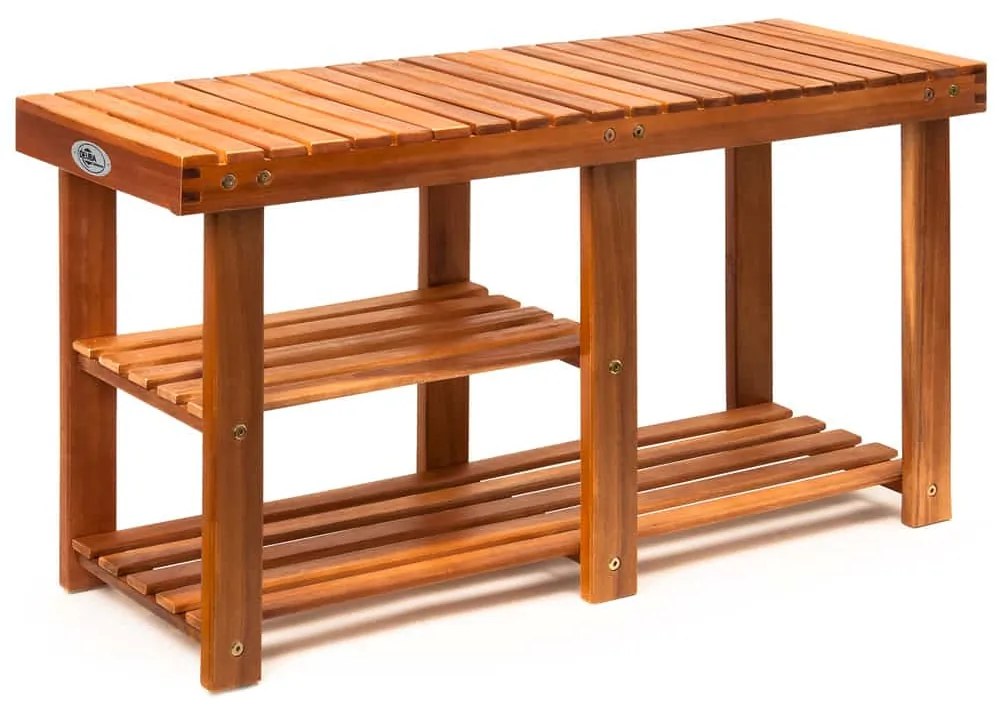Deuba Raft pentru încălțăminte și bancă 2 în 1 salcâm - 87x28x45 cm