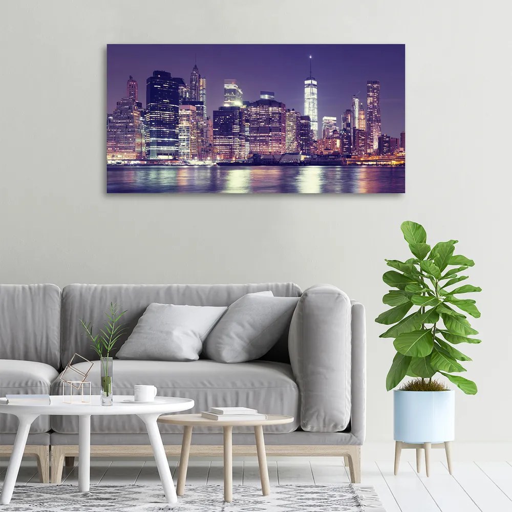 Imprimare tablou canvas New york, pe timp de noapte
