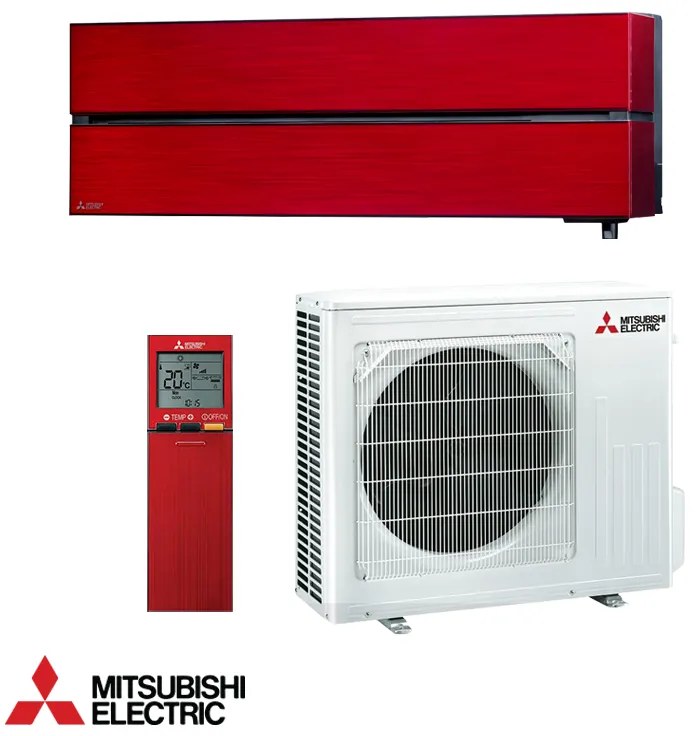 Aparat de aer conditionat inverter Mitsubishi Electric MSZ-LN50VGR + MUZ-LN50VG, 18000 BTU, 37 m², A+++, Wi-Fi, R-32, Rosu