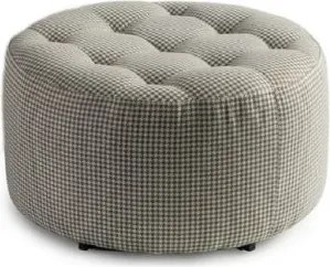 Taburet tapitat rotund 80 cm gri Aston