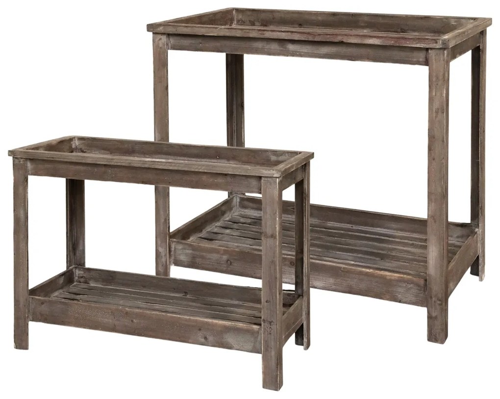 Set 2 Console din lemn de pin