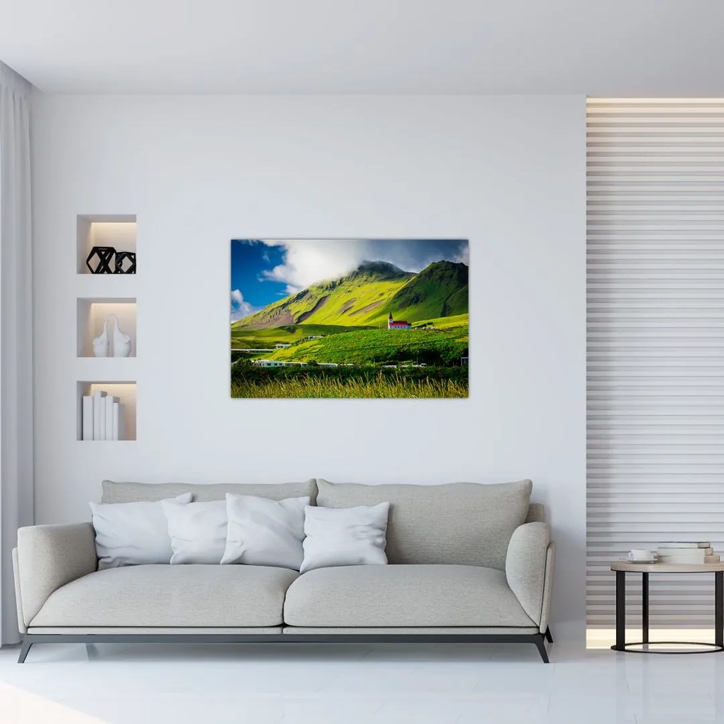 Tablou cu peisaj montan (90x60 cm)