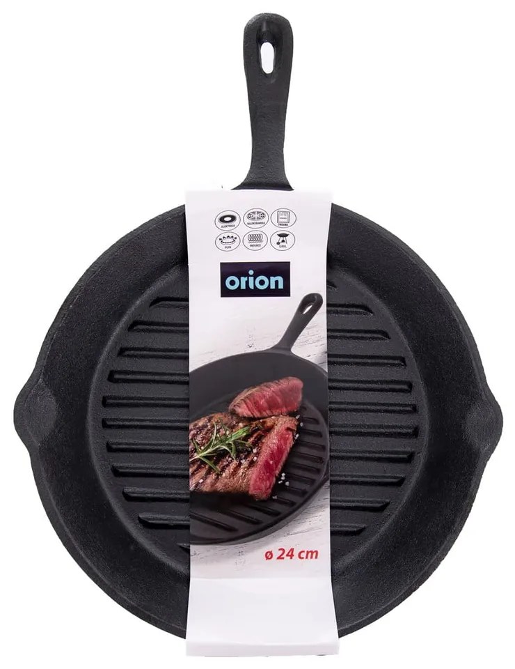 Tigaie tip grill din fontă ø 24 cm Litina – Orion