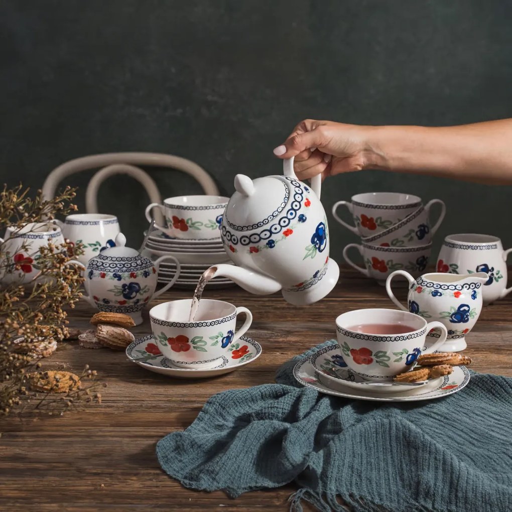 Set servire ceai sau cafea, 12 piese, 6 persoane, Kalina