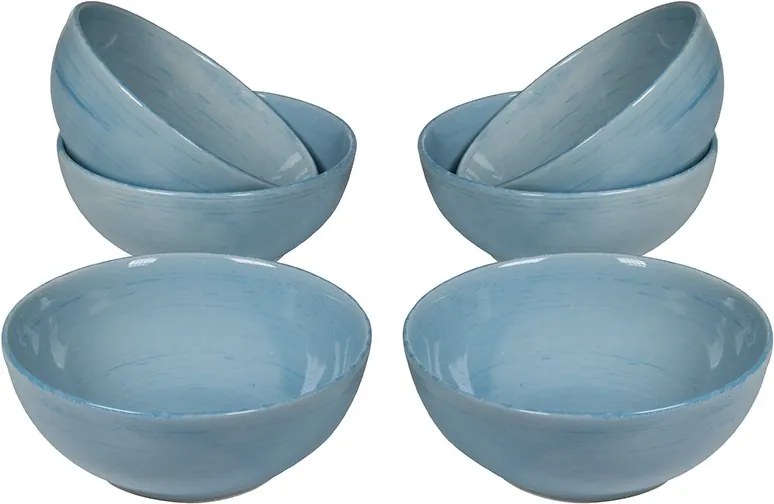 Set 6 boluri albe din ceramica 15 cm Mare Blue Santiago Pons