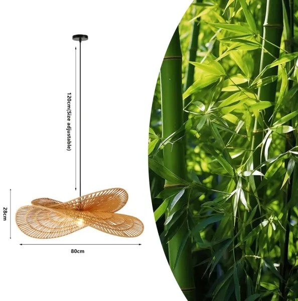 Lustră pe cablu Immax 08266L MARIPOSA 1xE27/40W/230V d. 80 cm iută