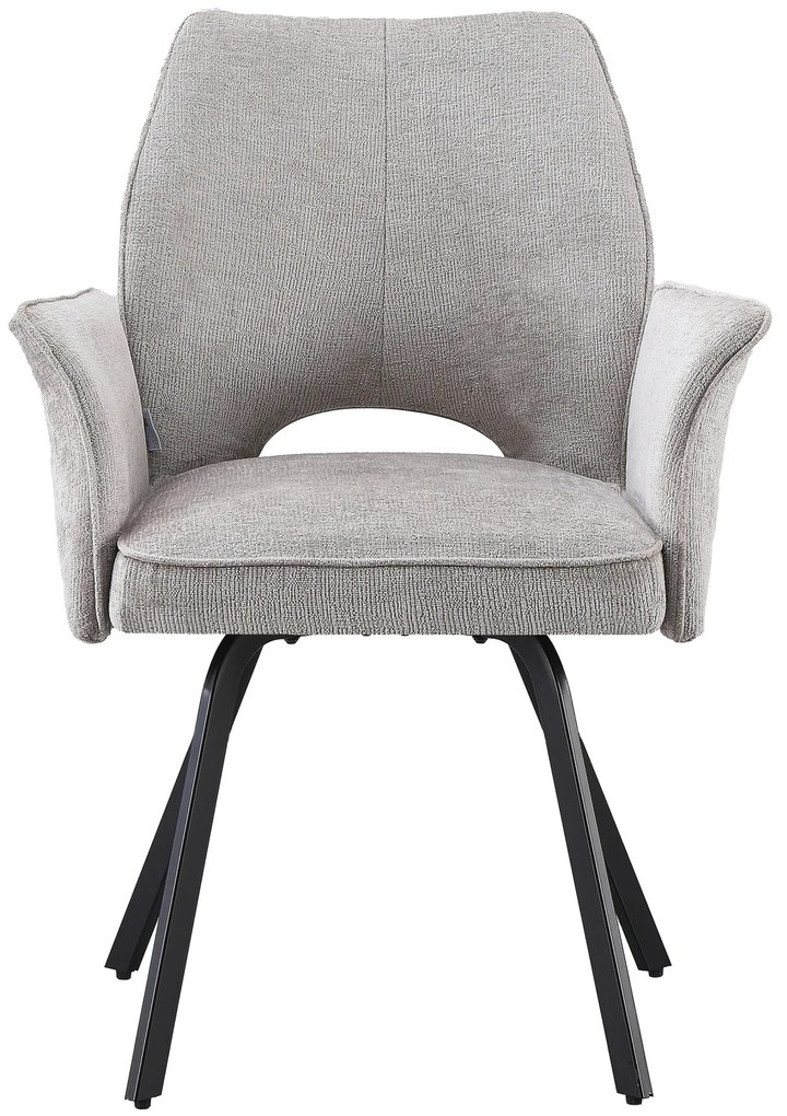 MAZZONI EXPORT TULIP Bej Închis (material textil UF980-03) - SCAUN MODERN TAPIȚAT CU COTIERE PENTRU SUFRAGERIE/LIVING/BIROU LOFT