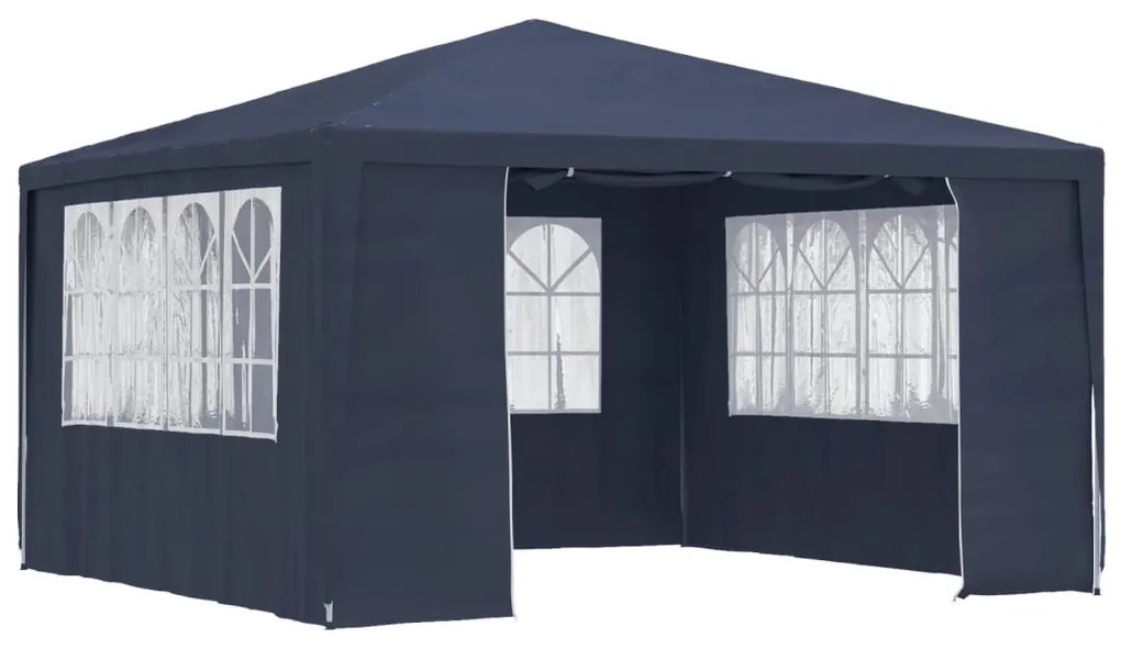 vidaXL Cort de petrecere profesional cu pereți albastru 4x4 m 90 g/m²