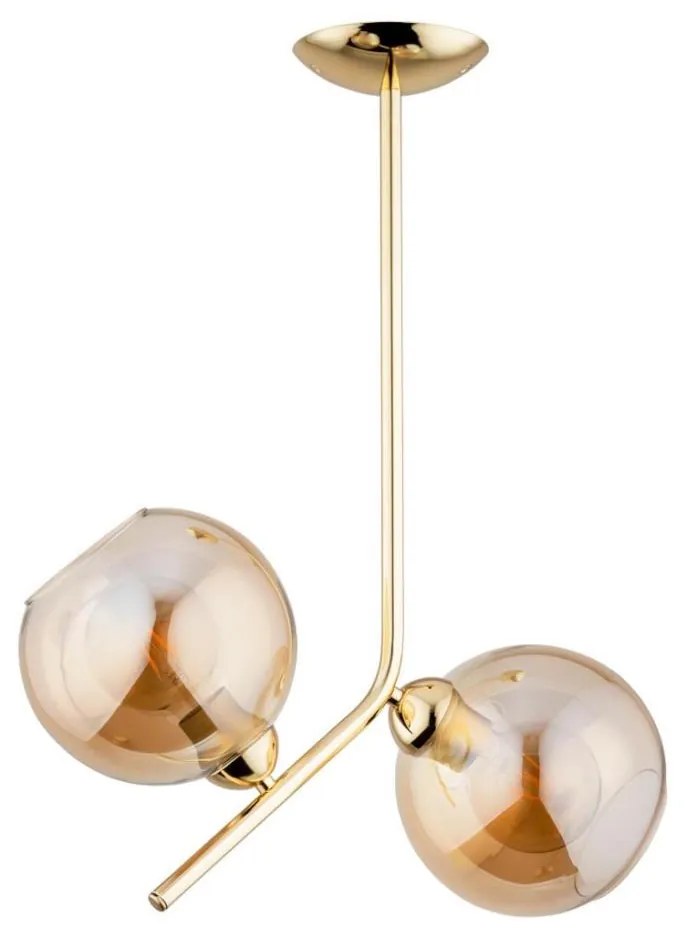 Lustr pe tijă LALEN 2xE27/60W/230V bej