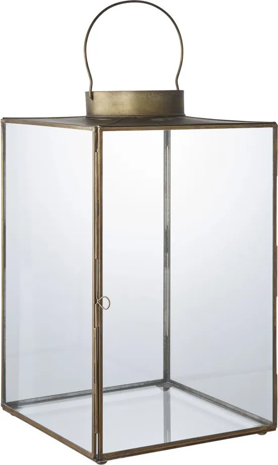 Lanternă decorativă Mohali, metal/vidră, cupru antic