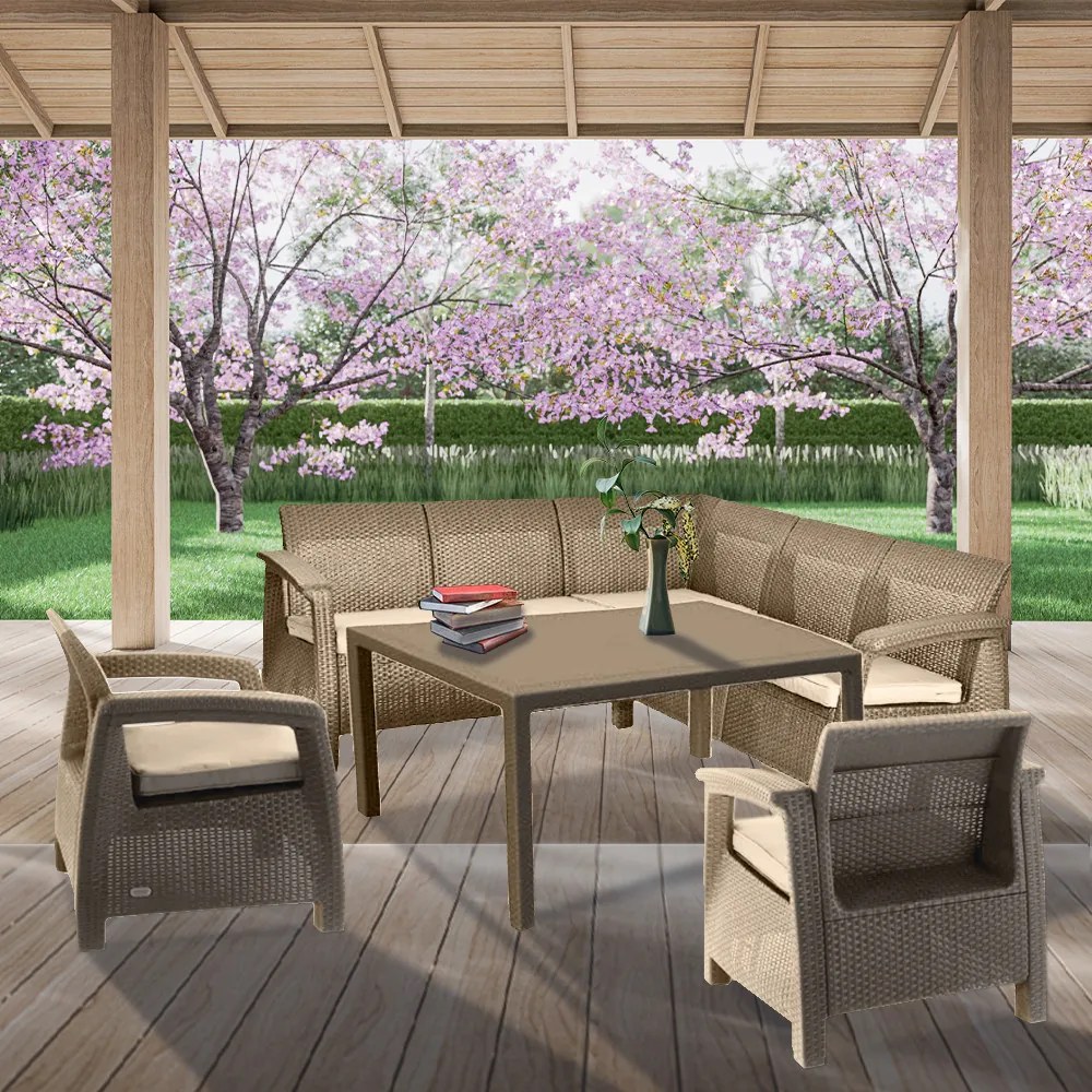 Set de mobilier de grădină Corfu Relax duo cu masă melodică