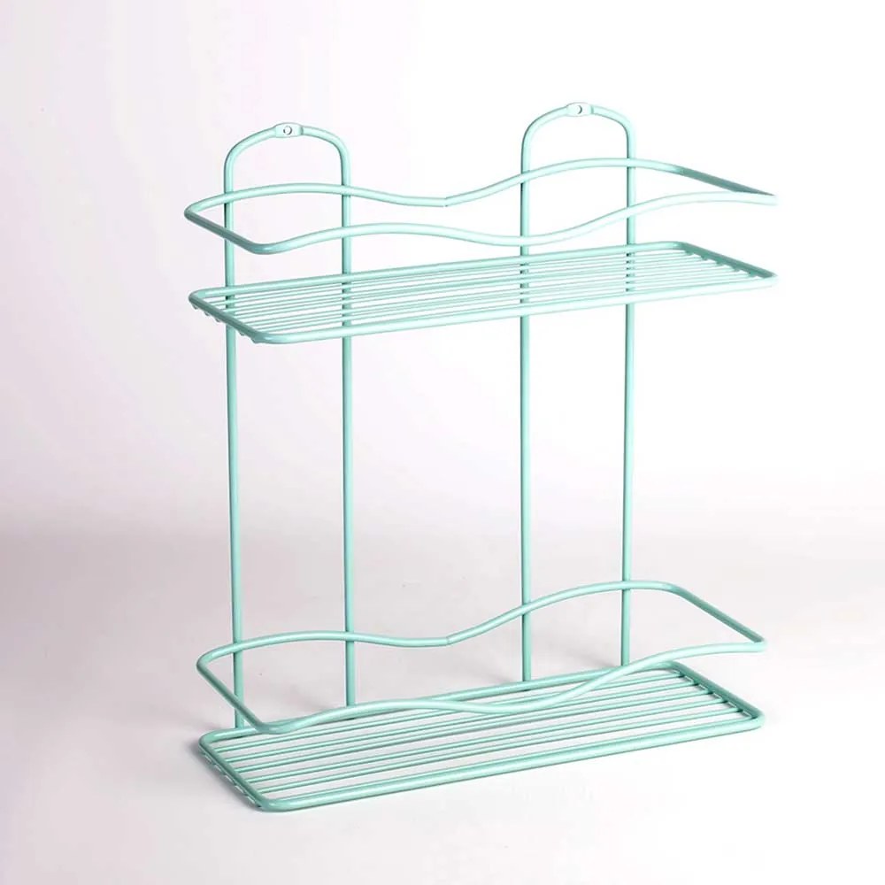 ETAJERA METALICA 2 NIVELE, 30X13X35 CM, VERDE