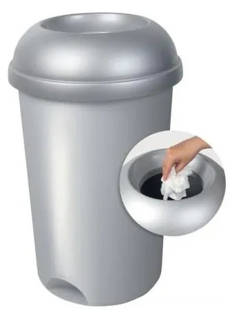 Coș de gunoi gri pentru reciclare din plastic 50 l – Addis