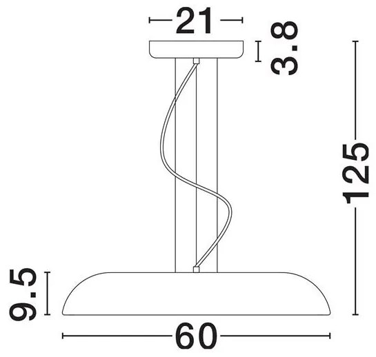 Lustra LED suspendata stil modern FELICIA negru 60cm