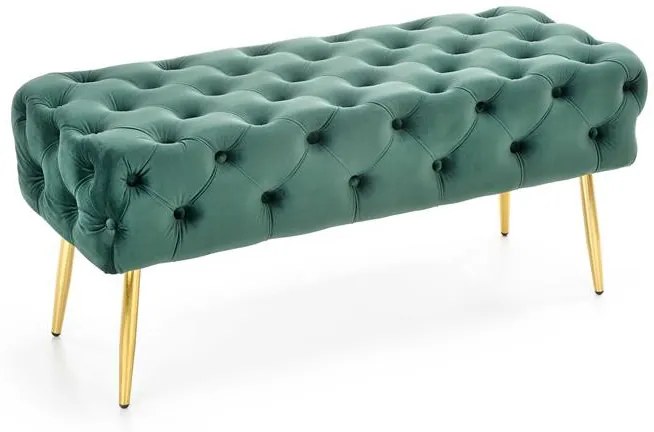 Banca tapitata Athena – Verde/Gold