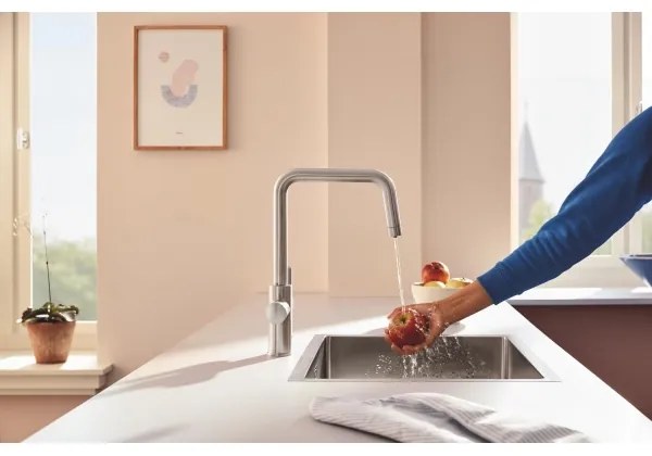 GROHE 30595DC0 - Baterie pentru chiuvetă BLUE PURE din oțel inoxidabil