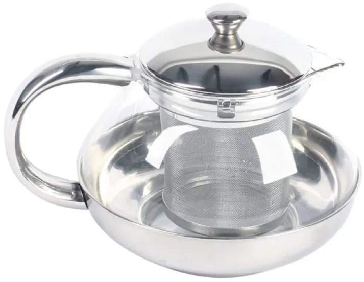 Ceainic sticla cu infuzor 600ml Lux